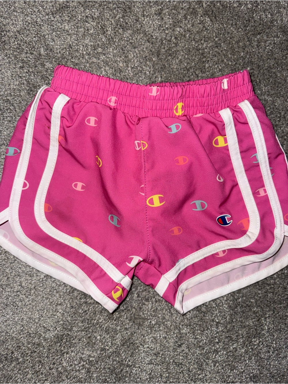 Champion - girls 4T - logo shorts with liner